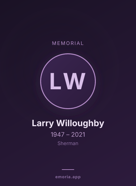 Memorial portrait of Larry Willoughby