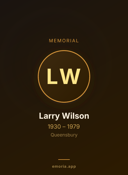 Memorial portrait of Larry Wilson