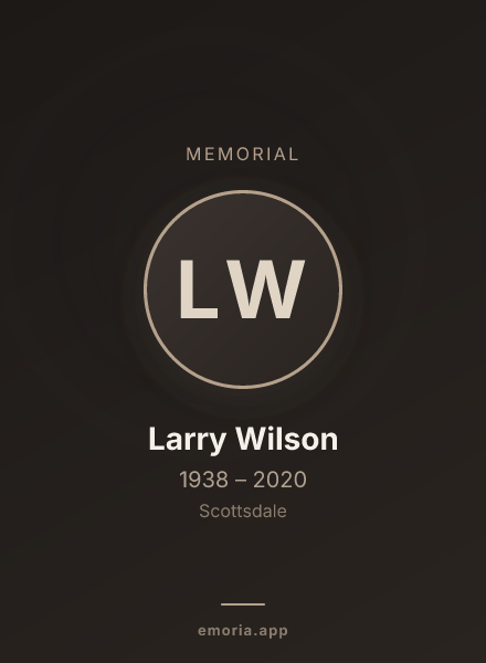 Memorial portrait of Larry Wilson