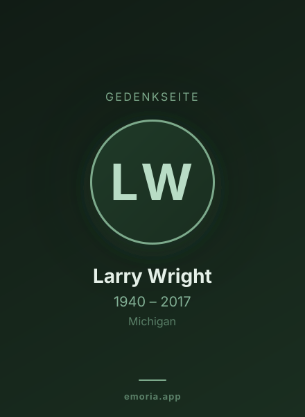 Gedenkportrait von Larry Wright