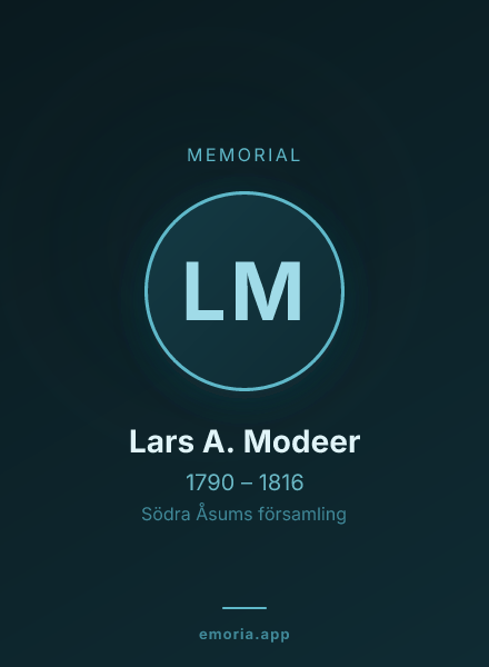 Memorial portrait of Lars A. Modeer