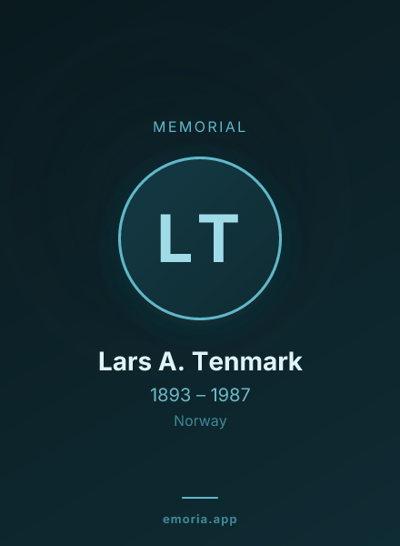 Memorial portrait of Lars A. Tenmark