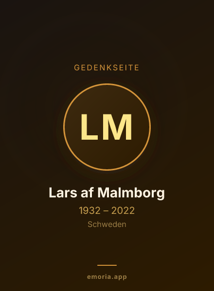 Gedenkportrait von Lars af Malmborg