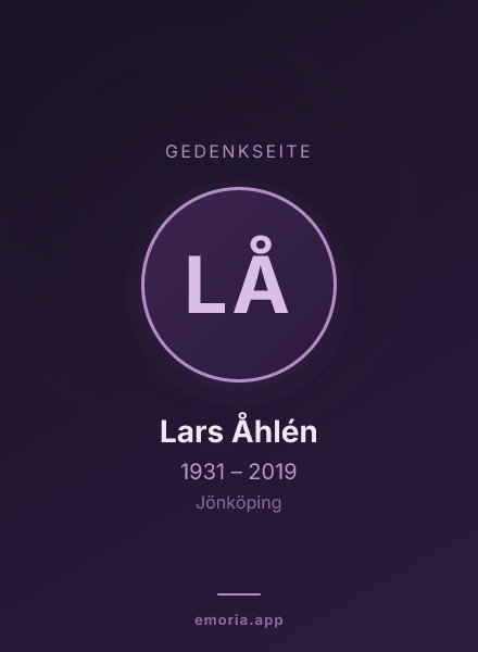 Gedenkportrait von Lars Åhlén