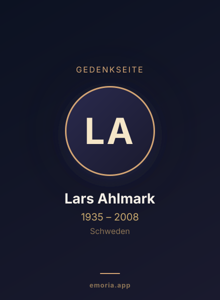 Gedenkportrait von Lars Ahlmark