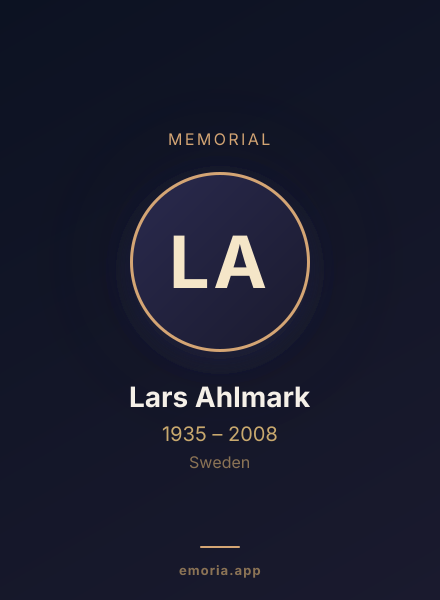 Memorial portrait of Lars Ahlmark