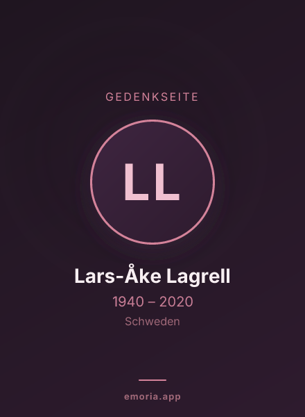 Gedenkportrait von Lars-Åke Lagrell