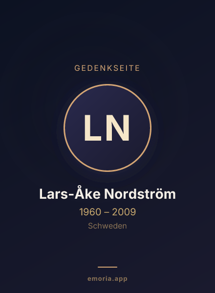 Gedenkportrait von Lars-Åke Nordström