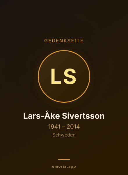 Gedenkportrait von Lars-Åke Sivertsson