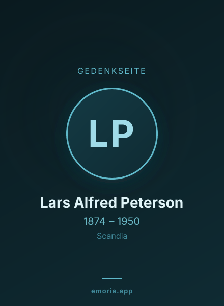 Gedenkportrait von Lars Alfred Peterson
