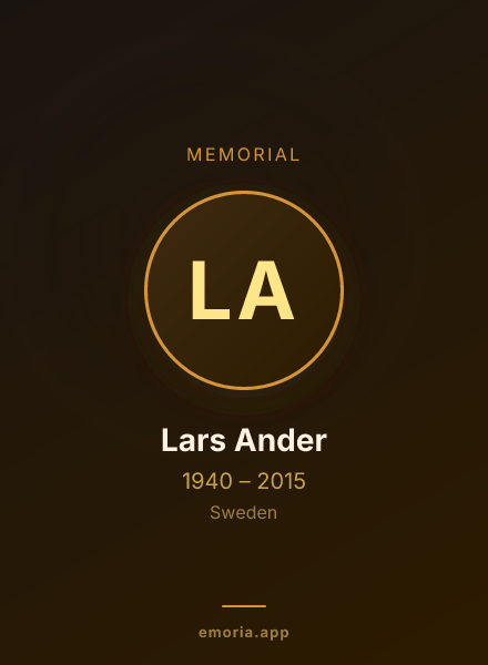 Memorial portrait of Lars Ander