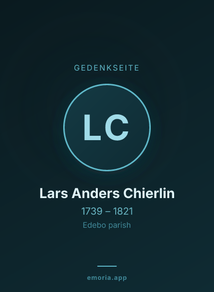 Gedenkportrait von Lars Anders Chierlin