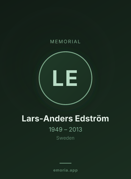 Memorial portrait of Lars-Anders Edström