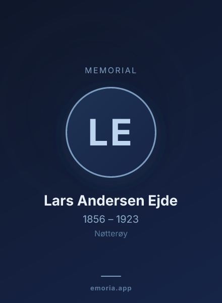 Memorial portrait of Lars Andersen Ejde