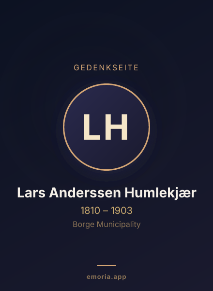 Gedenkportrait von Lars Anderssen Humlekjær
