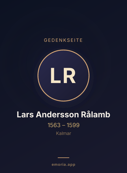 Gedenkportrait von Lars Andersson Rålamb