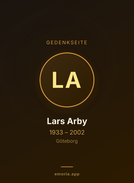 Gedenkportrait von Lars Arby