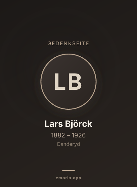 Gedenkportrait von Lars Björck