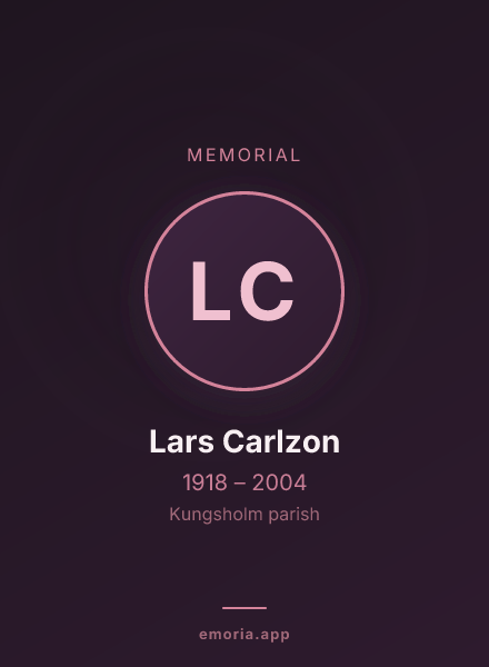 Memorial portrait of Lars Carlzon