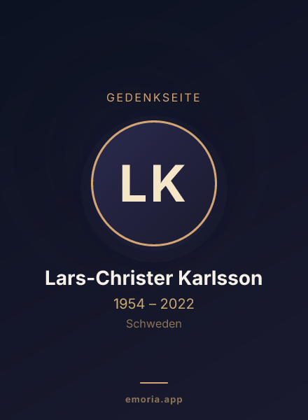 Gedenkportrait von Lars-Christer Karlsson