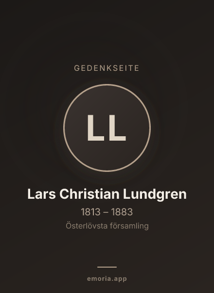 Gedenkportrait von Lars Christian Lundgren
