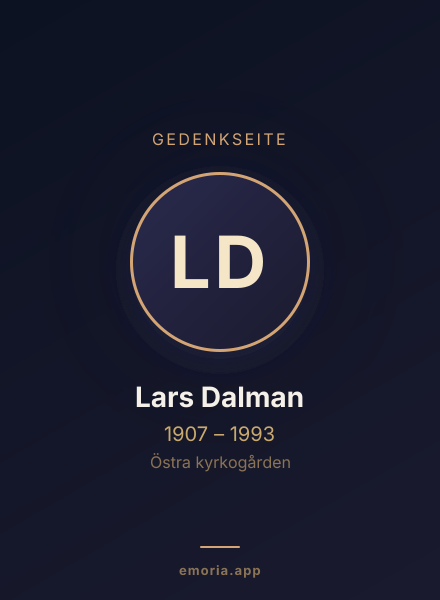 Gedenkportrait von Lars Dalman