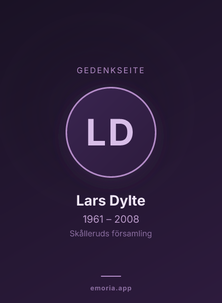 Gedenkportrait von Lars Dylte