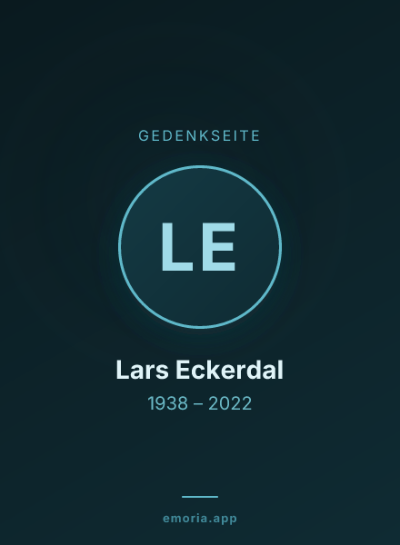 Gedenkportrait von Lars Eckerdal