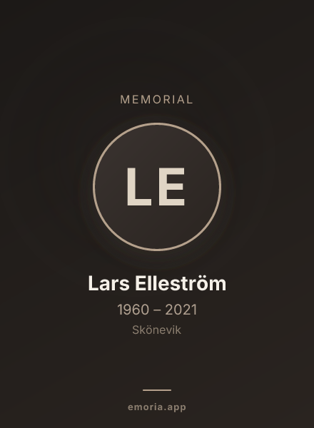 Memorial portrait of Lars Elleström
