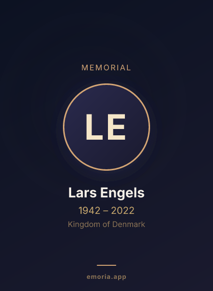 Memorial portrait of Lars Engels