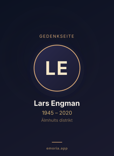 Gedenkportrait von Lars Engman