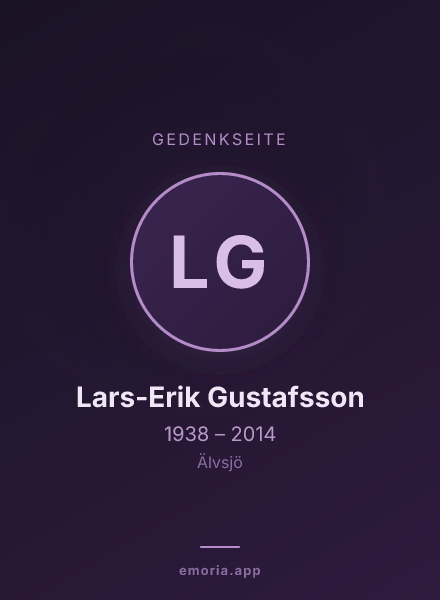 Gedenkportrait von Lars-Erik Gustafsson