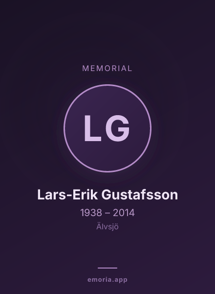 Memorial portrait of Lars-Erik Gustafsson