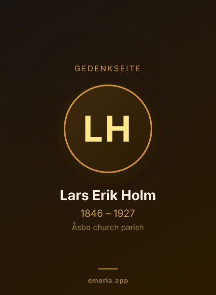 Gedenkportrait von Lars Erik Holm