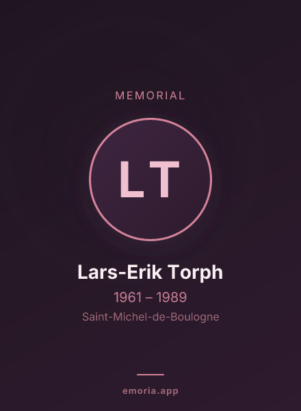 Memorial portrait of Lars-Erik Torph