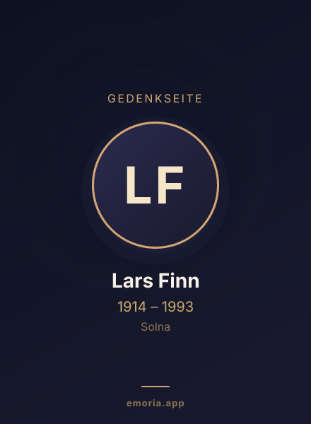 Gedenkportrait von Lars Finn