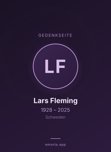 Gedenkportrait von Lars Fleming