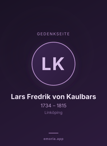 Gedenkportrait von Lars Fredrik von Kaulbars