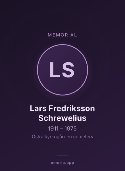 Memorial portrait of Lars Fredriksson Schrewelius