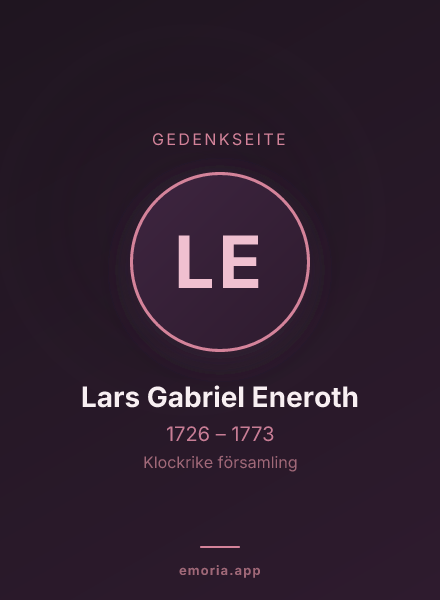 Gedenkportrait von Lars Gabriel Eneroth