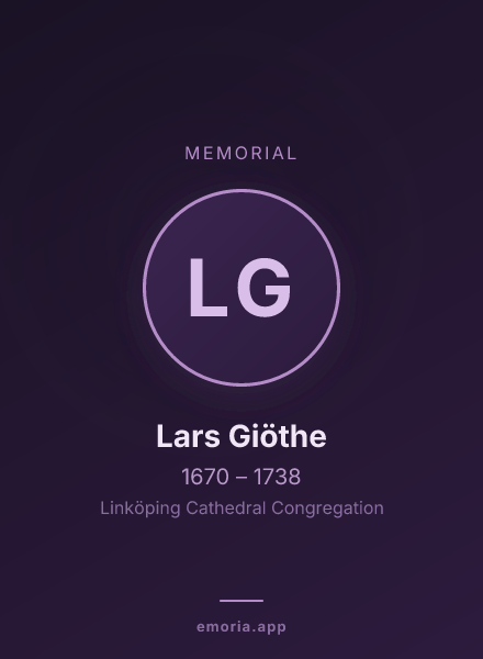 Memorial portrait of Lars Giöthe