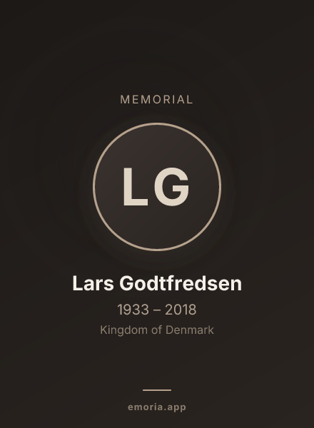 Memorial portrait of Lars Godtfredsen