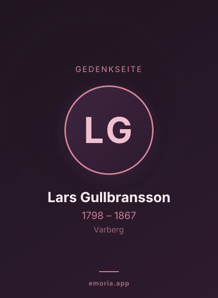 Gedenkportrait von Lars Gullbransson
