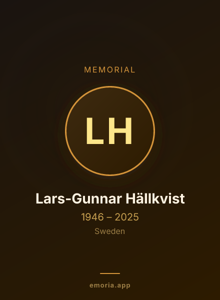 Memorial portrait of Lars-Gunnar Hällkvist