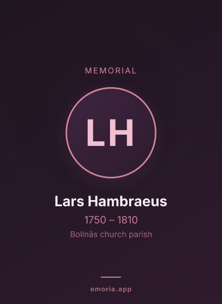 Memorial portrait of Lars Hambraeus