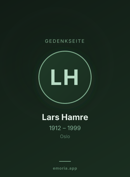 Gedenkportrait von Lars Hamre