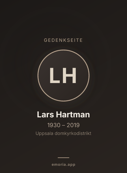 Gedenkportrait von Lars Hartman