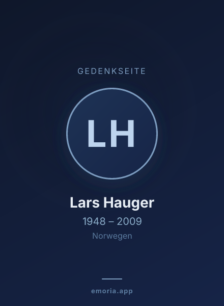 Gedenkportrait von Lars Hauger