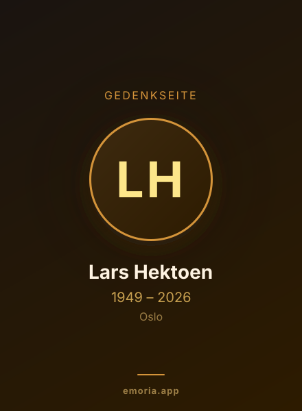 Gedenkportrait von Lars Hektoen