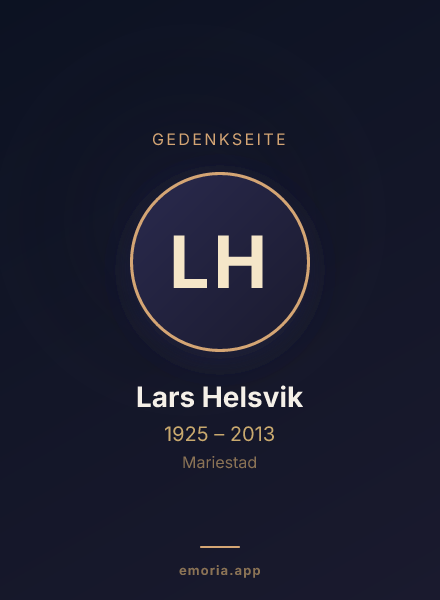Gedenkportrait von Lars Helsvik